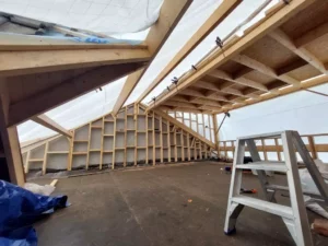Afdekzeil wit dakrenovatie