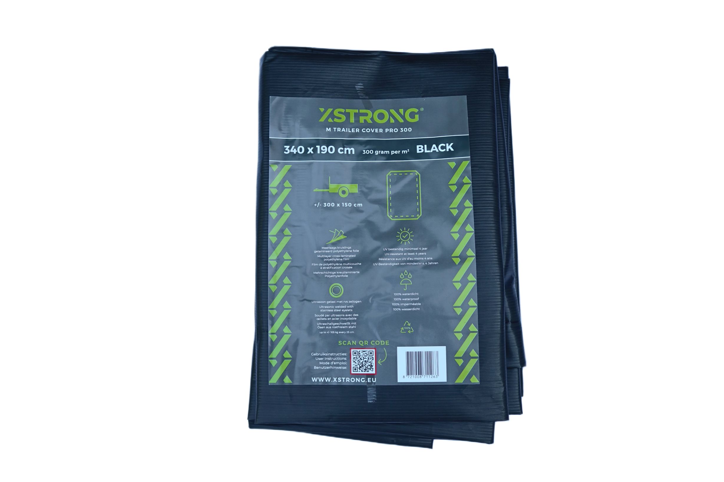 Xstrong Pro 300 Aanhanger afdekzeil 340x190 a