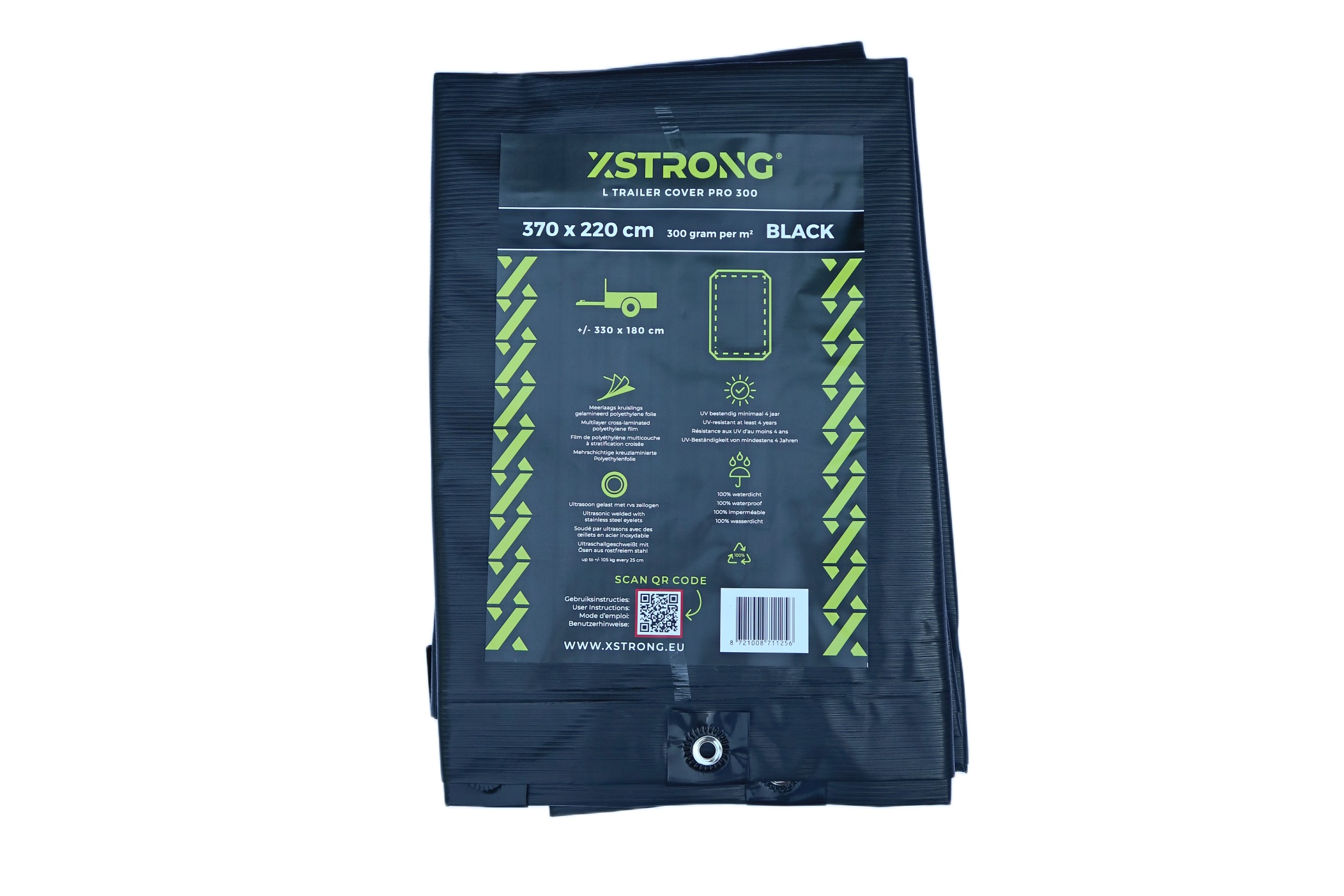 Xstrong Pro 300 Aanhanger afdekzeil 370x220 a