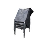 Xstrong Premium Covers hoes voor gestapelde tuinstoelen, matzwarte stofachtige uitstraling