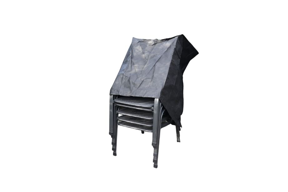 Xstrong Premium Covers hoes voor gestapelde tuinstoelen, matzwarte stofachtige uitstraling