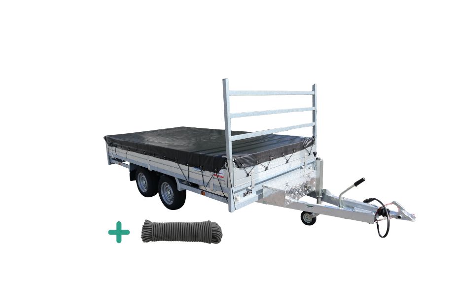 Aanhanger afdekzeil inclusief elastisch koord - Xstrong Pro 300 Zwart