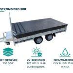 Xstrong Pro 300 aanhanger afdekzeil van niet-geweven 300 g/m² materiaal, UV-bestendig tot wel 5 jaar en 100% waterdicht.