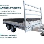Xstrong Pro 300 aanhanger afdekzeil met afgeschuinde hoeken voor een nette pasvorm op aanhangers binnen dezelfde maatrange.