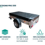 Xstrong Pro 300 aanhanger afdekzeil van niet-geweven 300 g/m² materiaal, UV-bestendig tot wel 5 jaar en 100% waterdicht.