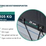 Ultrasoon gelaste bevestigingsogen met RVS ringen rondom om de 25 cm op Xstrong Pro 300 aanhanger afdekzeil